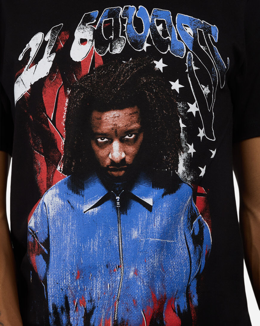 Shop Graphic Tees 21 Savage Flag Tee 37861033 black | SNIPES USA