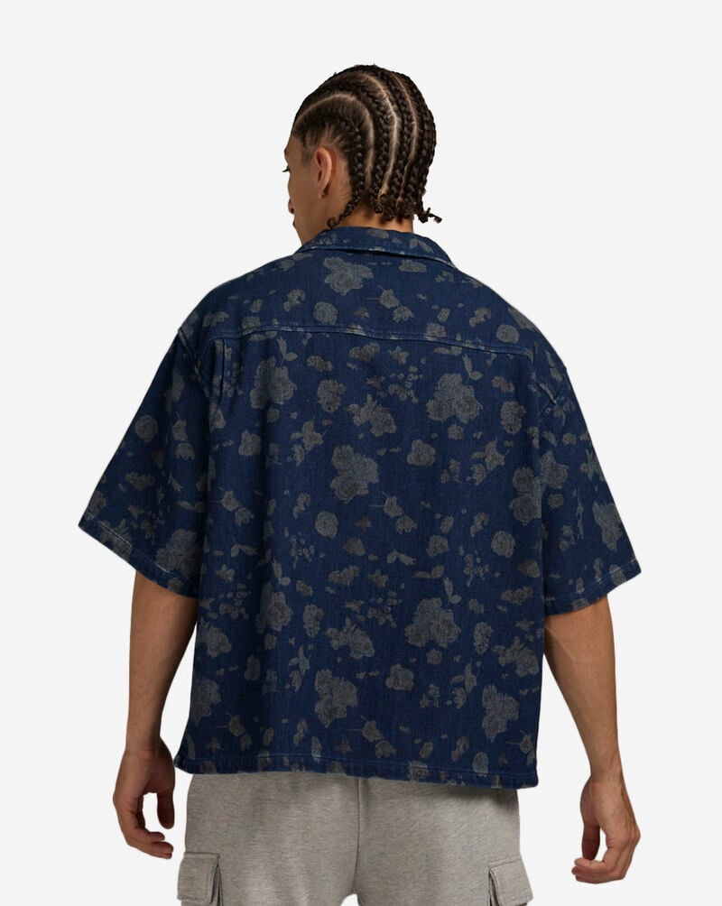 Honor The Gift Floral Denim Button Down HTG250331-BLU Blue 2