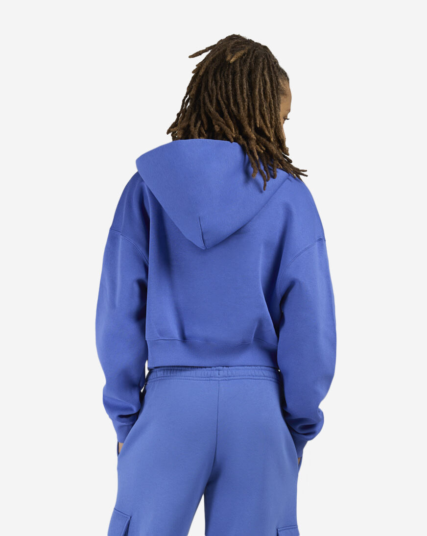 On フード付きスウェット 青 新品未使用 Shop Nike NSW Phoenix Fleece Oversized Cropped Henley Hoodie