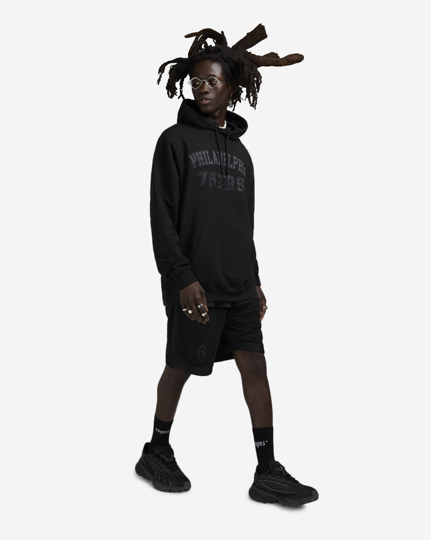 Shop New Era Philadelphia Sixers Shorts 60597279 black
