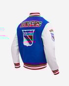 PRO STANDARD New York Rangers Retro Classic Rib Wool Varsity Jacket HNR667255-RYR Blue 3