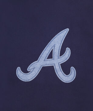 Atlanta Braves Varsity Blues Fleece Pull Over Hoodie 