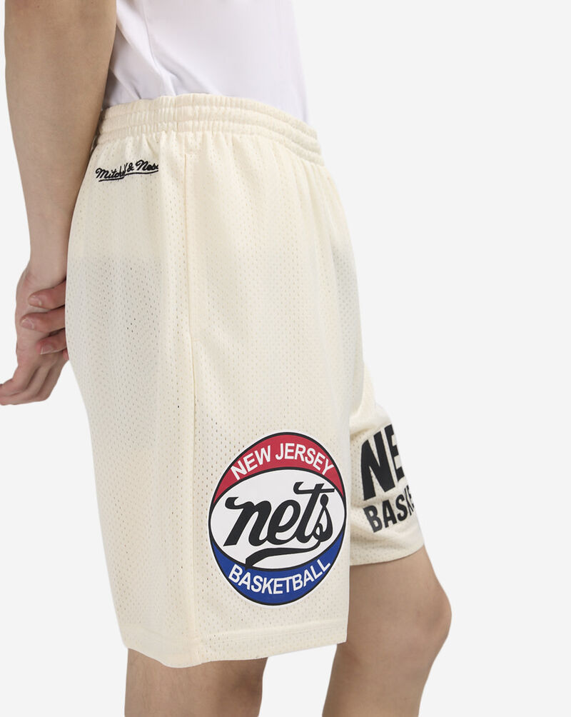 Mitchell  Ness Brooklyn Nets Mesh Practice Shorts BT6914-NJNCREA Beige 3