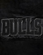 Chicago Bulls Triple Black Velour Full-Zip Pullover Hoodie