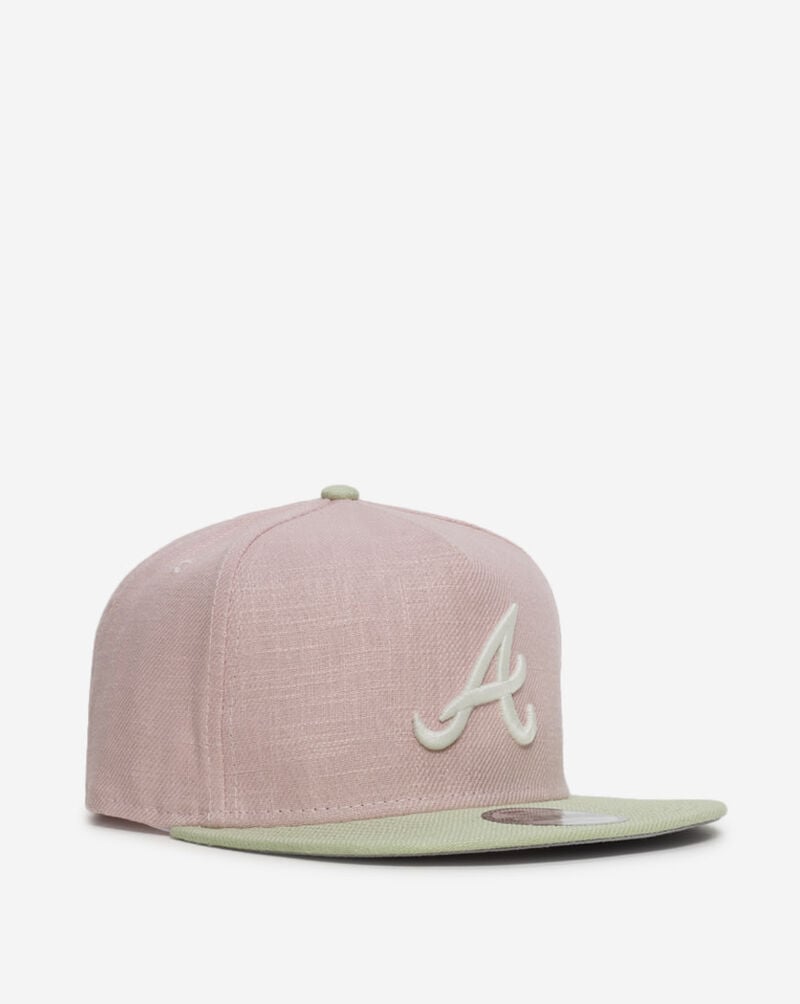 New Era 9Fifty Atlanta Braves A-Frame Snapback Hat 60945079 Pink 1