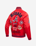 Atlanta Braves Old English Rib Satin Jacket