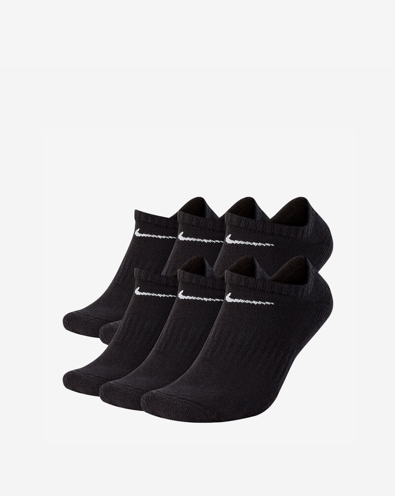 Nike 6Pk Everyday Cushioned Training No-Shows Socks SX7675-010 Black 1