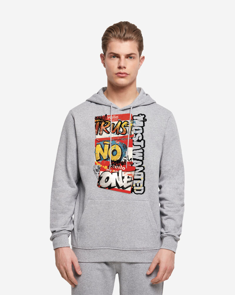 Mister Tee Trust No One Name Tag Hoodie MTUS601-00111 Grey 1