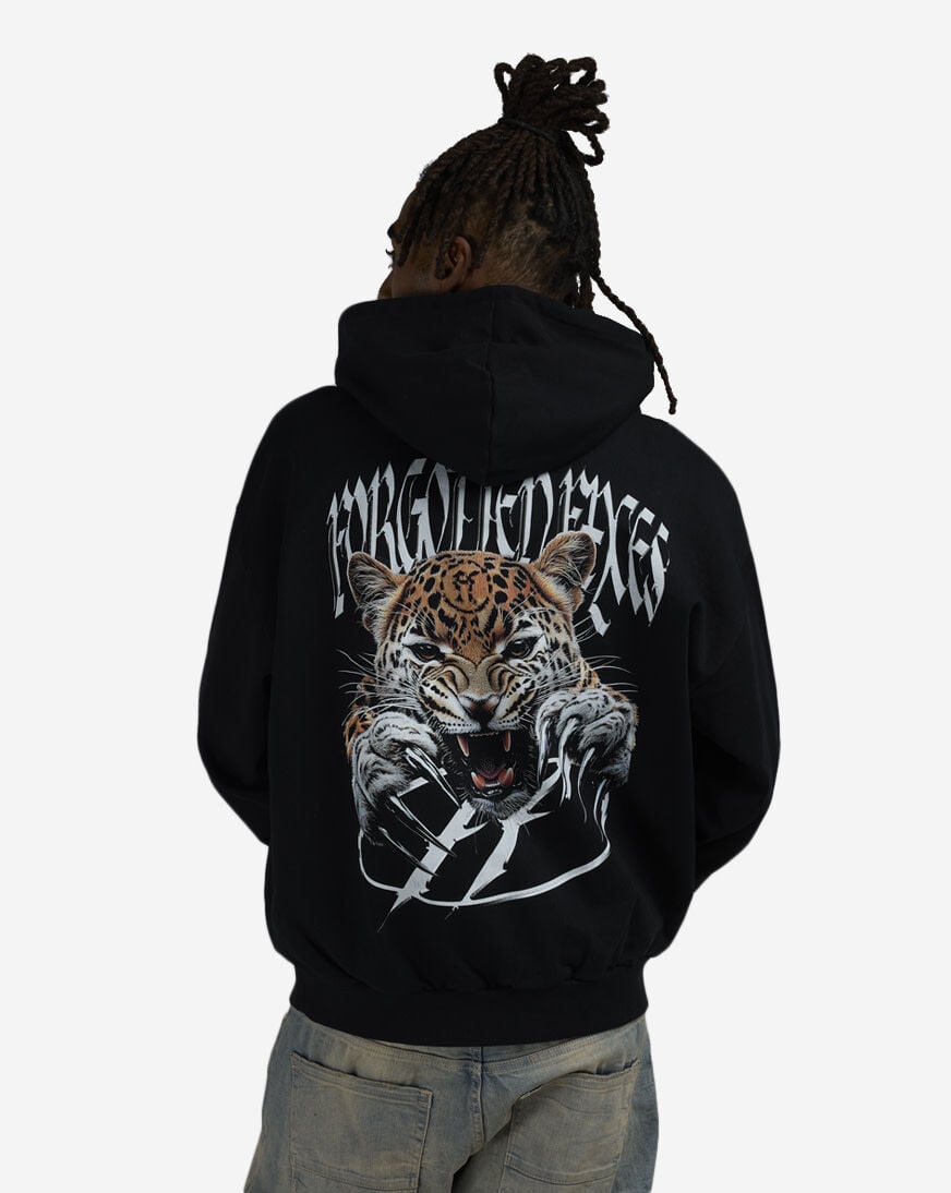 Shop Forgotten Faces Forgotten Jaguar Hoodie FOFUS154-00007 black