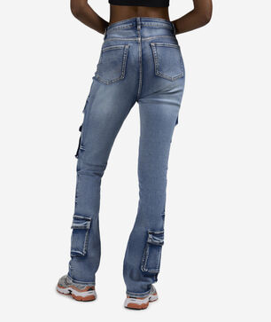 6Pkt Stacked Cargo Denim Jeans 