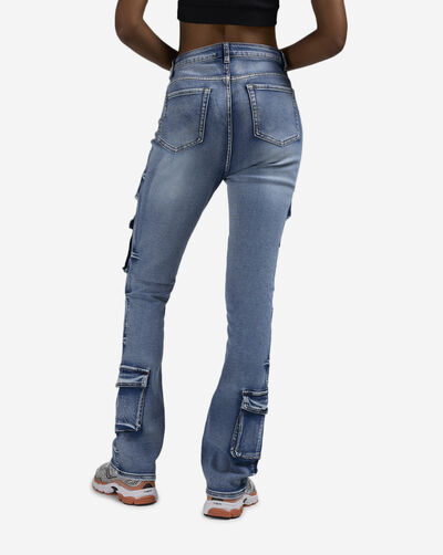 6Pkt Stacked Cargo Denim Jeans 