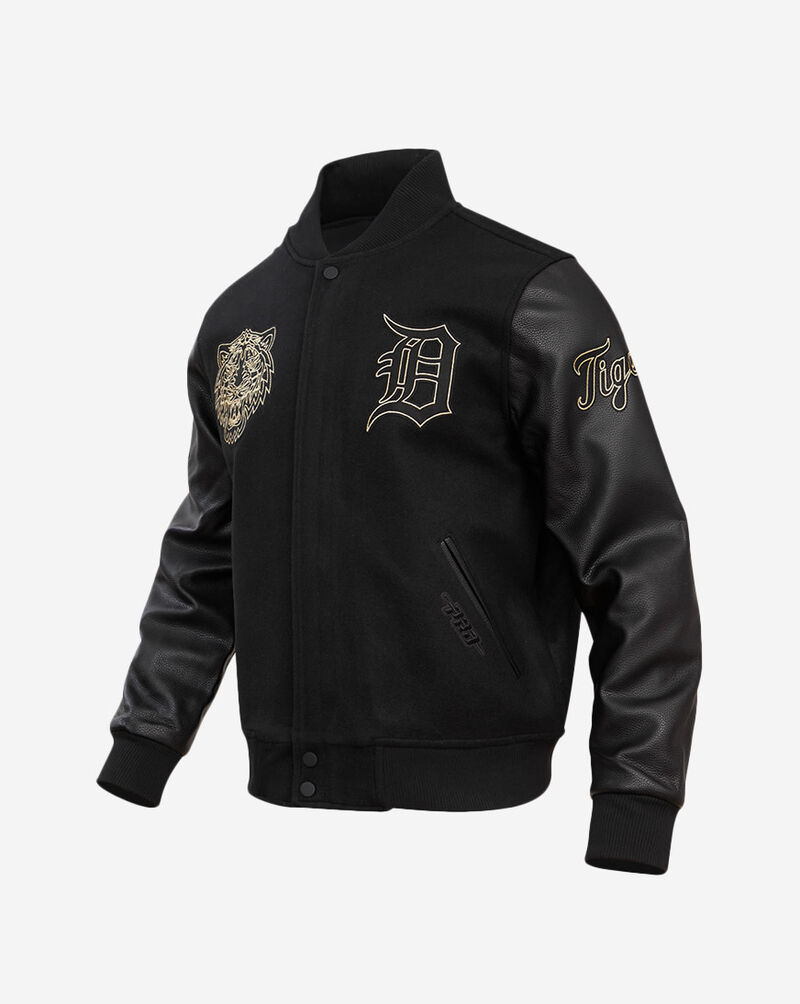 PRO STANDARD Black and Gold Detroit Tigers Varsity Jacket LDT6312887-JBK Black 2