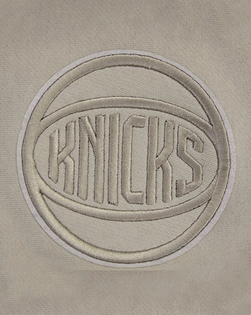 PRO STANDARD New York Knicks Neutral Drop Shoulder Fleece Pull Over Hoodie BNK558144-TAU Beige 2