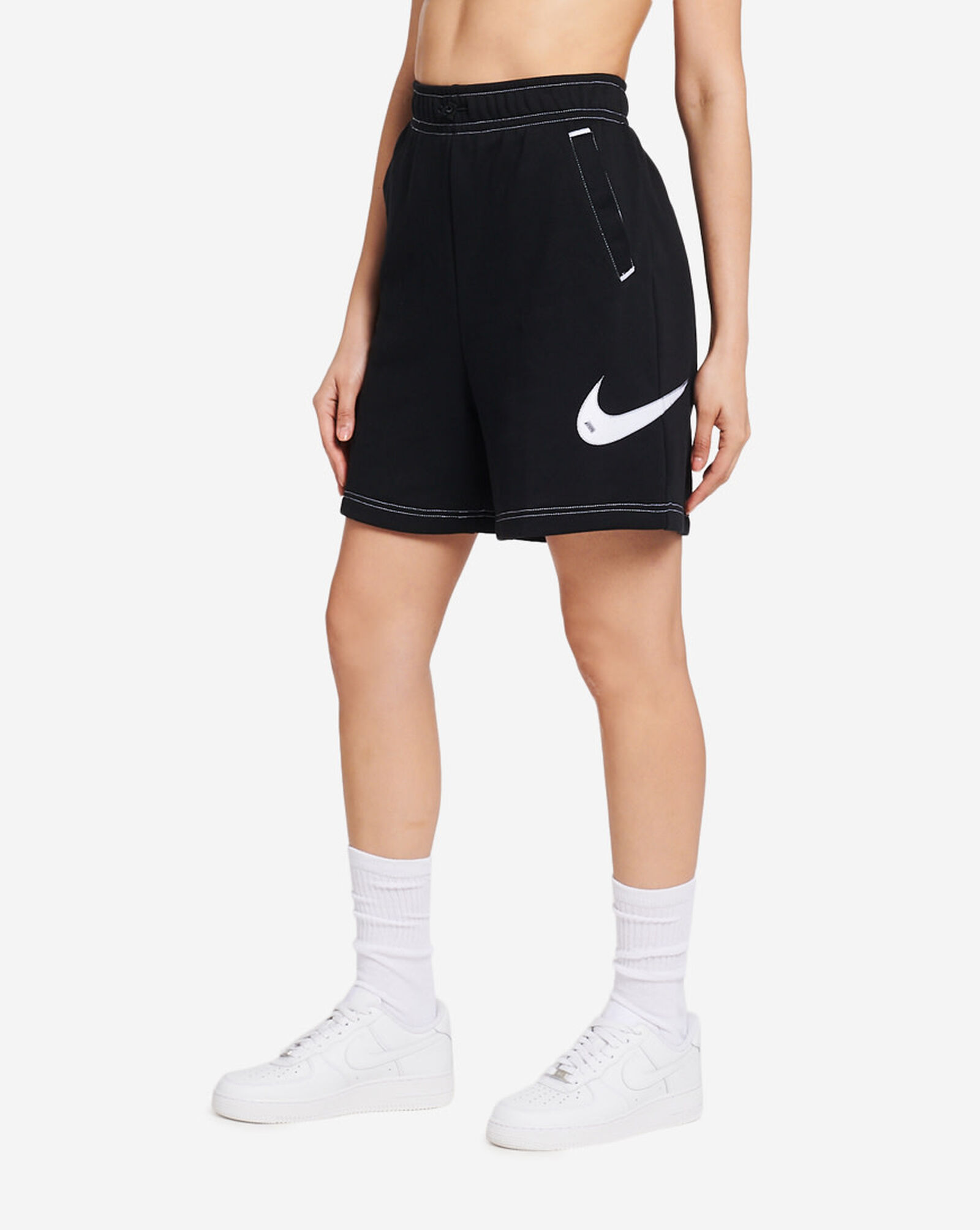 Shop Nike NSW Swoosh Fleece Shorts DM6750010 black SNIPES USA
