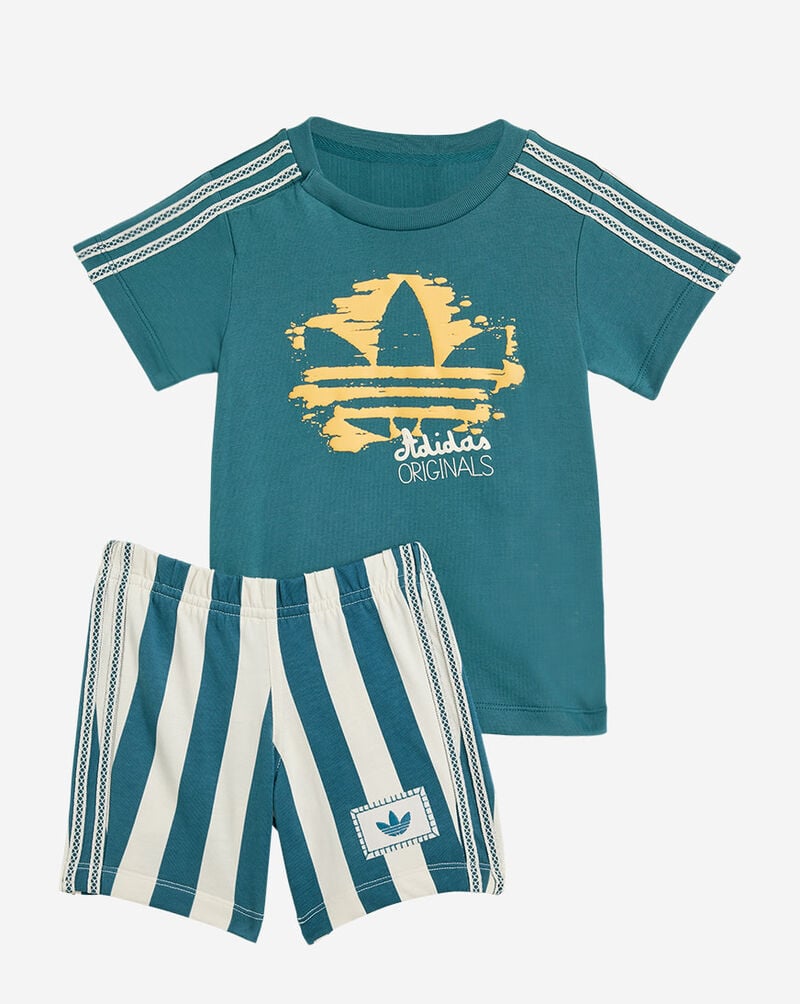 adidas Kids' Summer Glow Tee and Short Set KC0772-TECHGREEN Green 1
