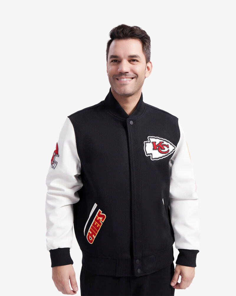 PRO STANDARD Kansas City Chiefs Classic Wool Varsity Jacket FKC6410195-BLW Black 1
