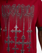 Upscale Chrome Hanging Crosses Tee MTUS524-00491 Red 3