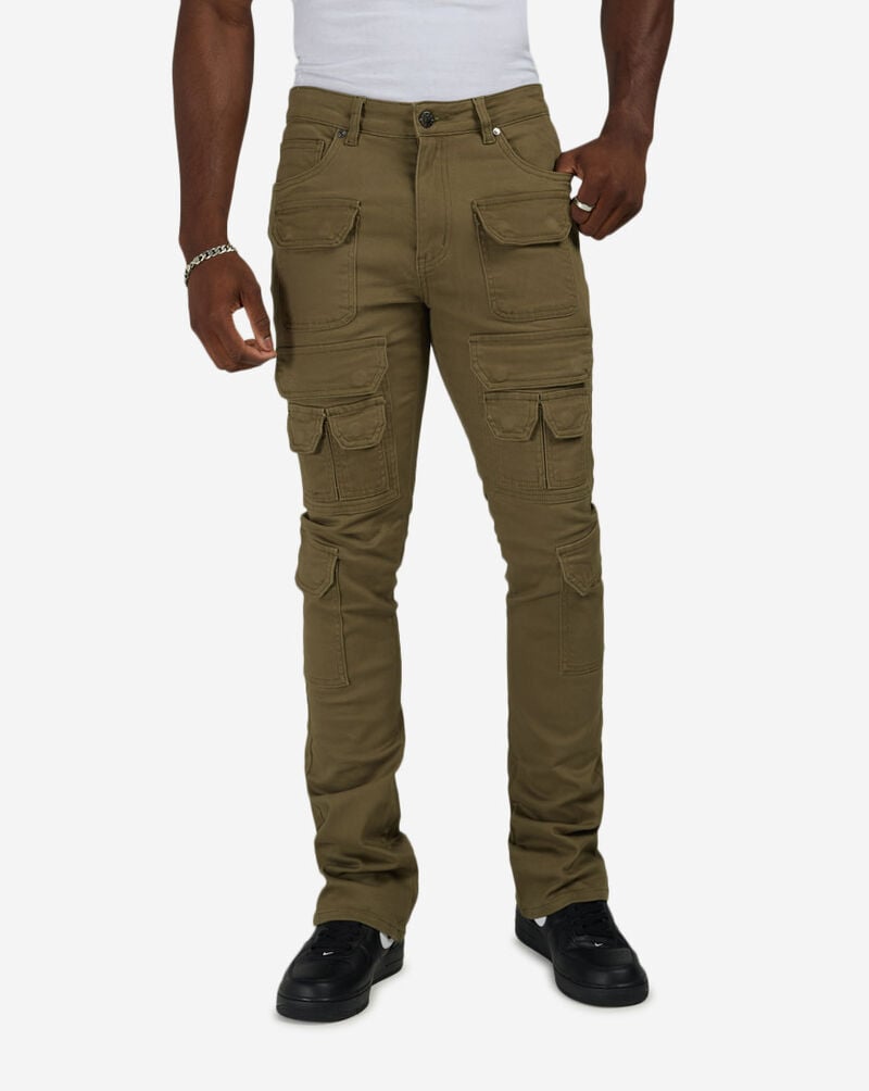 WAIMEA Twill Multi Pocket Cargo Pant SNM8847T-OLV Green 1