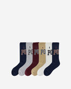Polo Ralph Lauren 6Pk Classic Varsity Crew Socks (L) 821592PK3-991 Multi 1