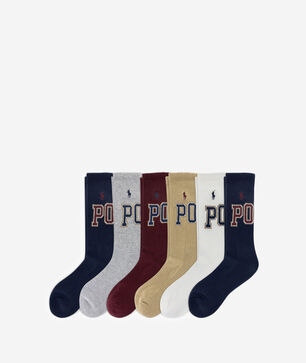 6Pk Classic Varsity Crew Socks (L)