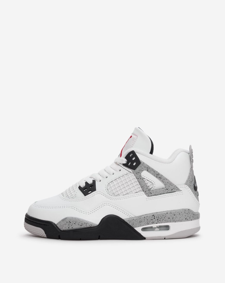 Shop Jordan Big Kids' Air Jordan 4 Retro IB4171-100 white