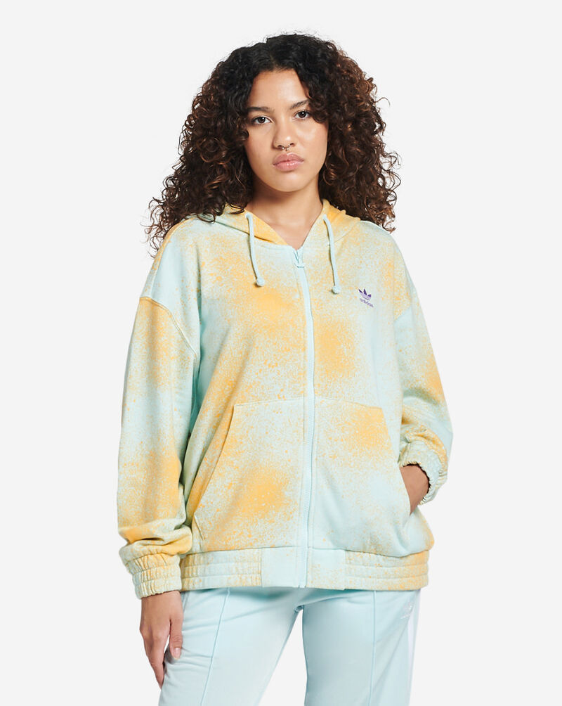 Shop adidas Allover Print Full-Zip Hoodie HL6612 blue | SNIPES USA