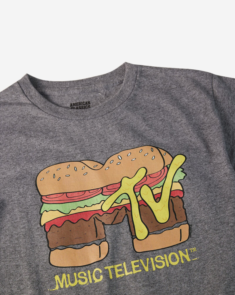 Graphic Tees MTV Burger Tee MTV521 Grey 2