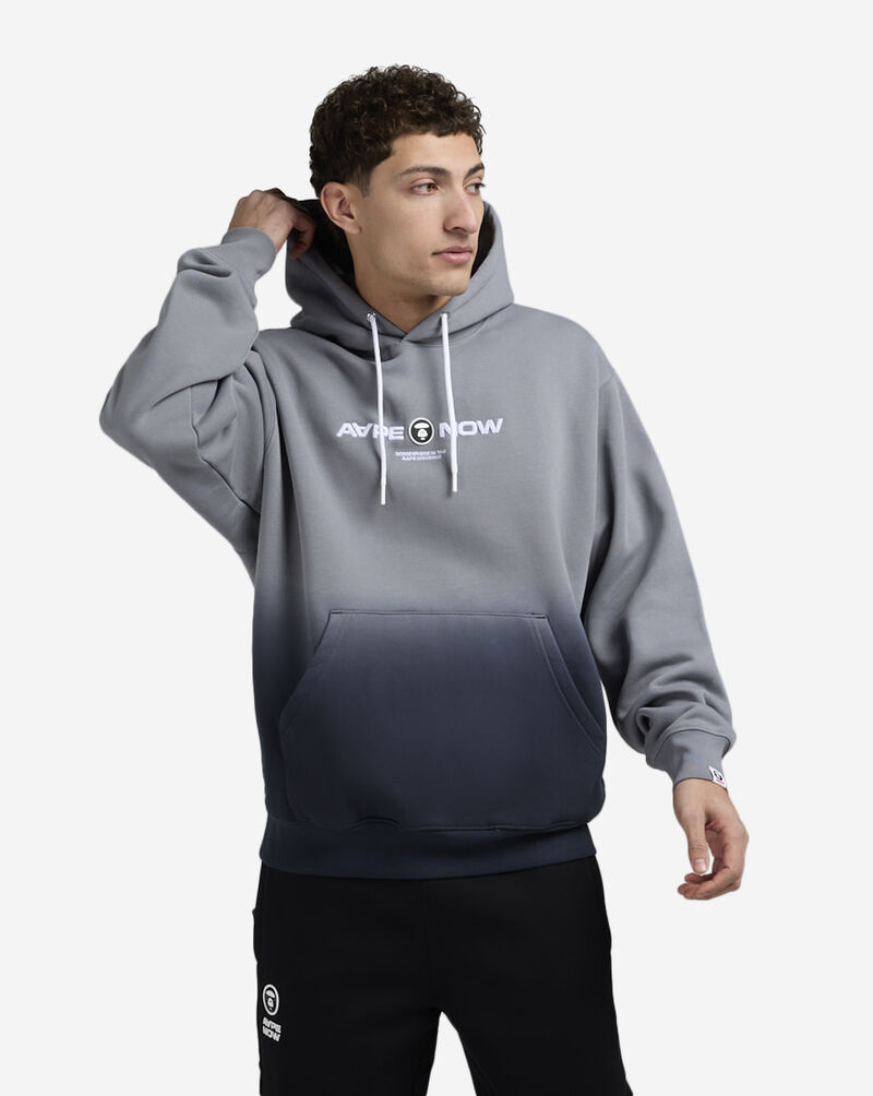 AAPE Dip Dye Fleece Hoodie AAPSWMB325XXNGYL Grey 1