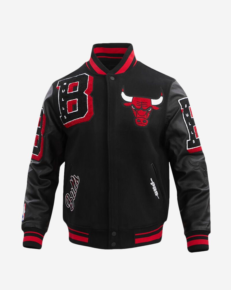 PRO STANDARD Chicago Bulls Mash Up Rib Wool Varsity Jacket  BCB6515750-BRK Black 1