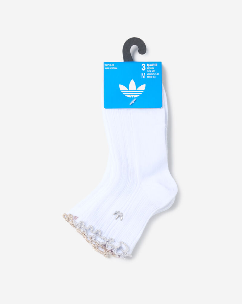 adidas Originals Ruffle 3-Pack Quarter Socks KL3631B White 4