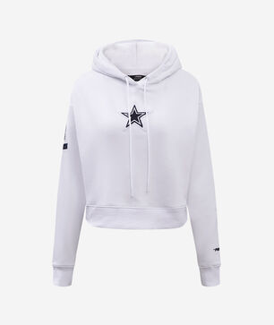 Dallas Cowboys Classic Fleece Cropped Pull Over Hoodie