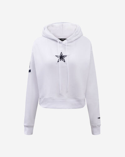 Dallas Cowboys Classic Fleece Cropped Pull Over Hoodie