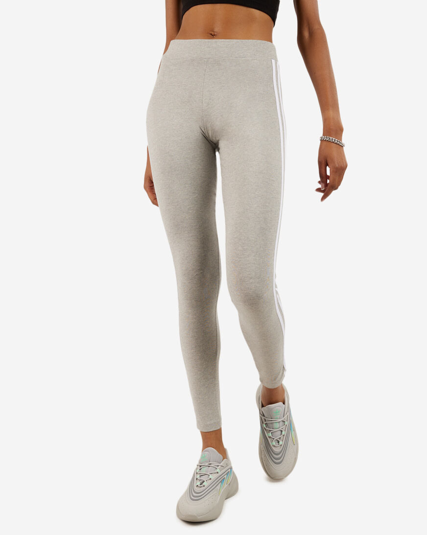 Adidas 3 new arrivals stripe tights grey