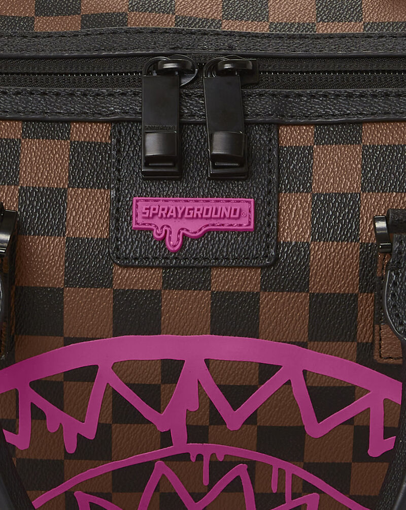 Sprayground Pink Drip Check Duffel Bag D5330 Multi 6