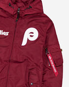New Era Alpha Industries Historic L-2B Philadelphia Phillies Hooded Bomber Jacket 60564155 Red 2