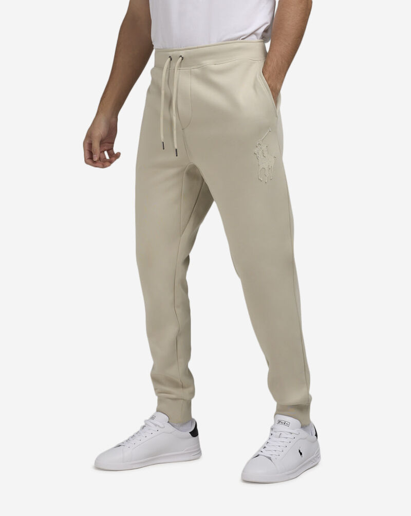 Leather Pony Double Knit Jogger Pants