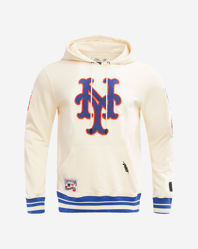 PRO STANDARD New York Mets Retro Classic Fleece Pull Over Hoodie LNM535550-ERB cream 1