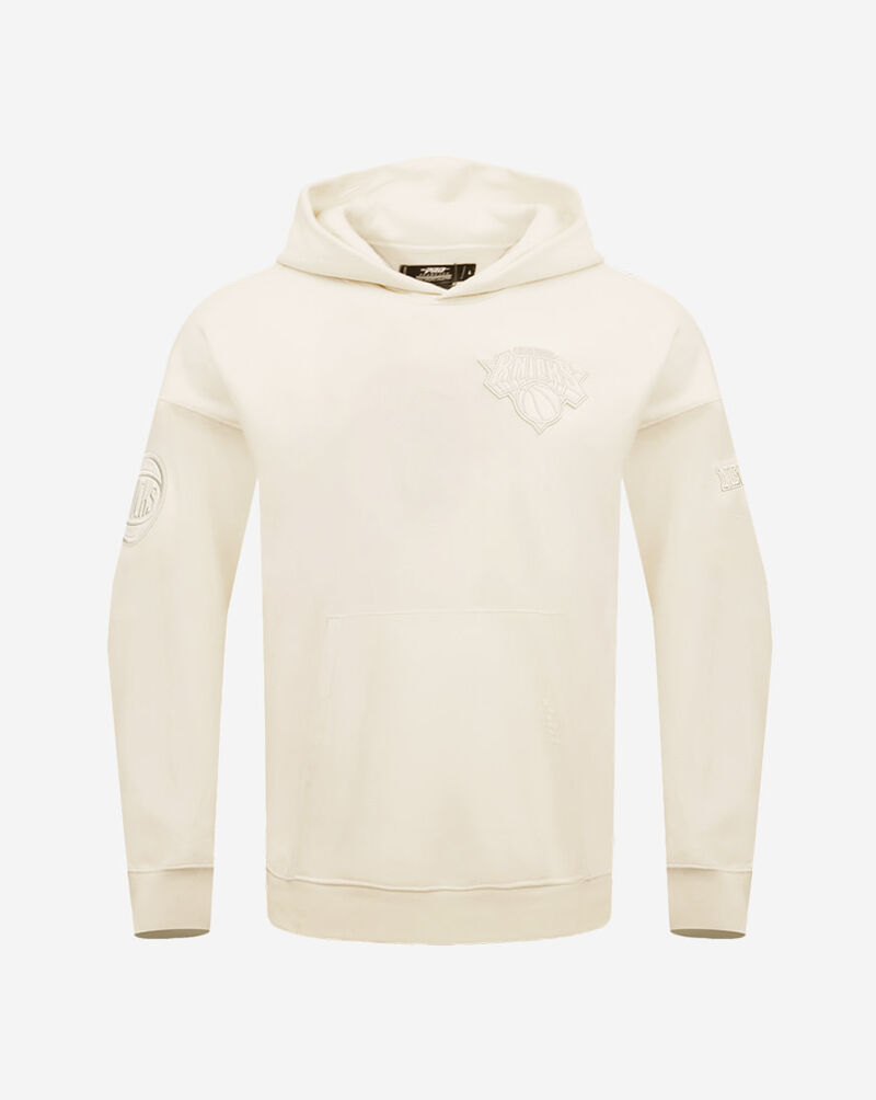 PRO STANDARD New York Knicks Neutral Drop Shoulder Fleece Pull Over Hoodie BNK558144-EGG cream 1