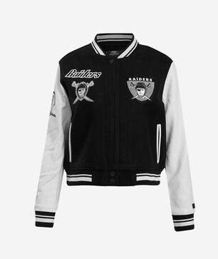Oakland Raiders Retro Classic Rib Wool Varsity Jacket