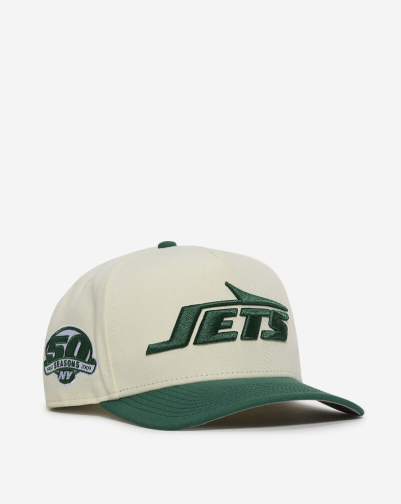 New Era 9Fifty New York Jets Curve A-Frame Snapback Hat 71094928 cream 1