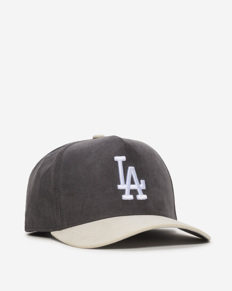 Mitchell  Ness Los Angeles Dodgers Pro Pinch Suede Two Tone Snapback Hat HP16808-LADGREY Grey 1