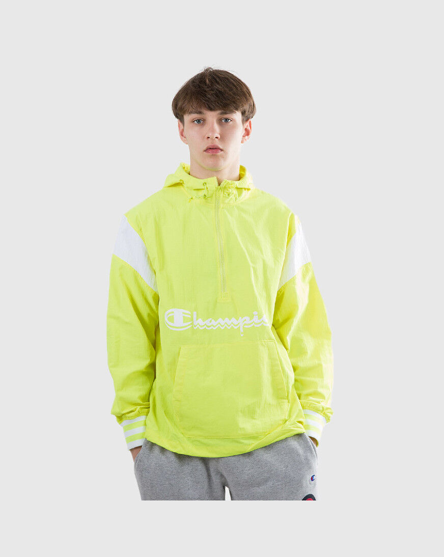 champion windbreaker mens yellow