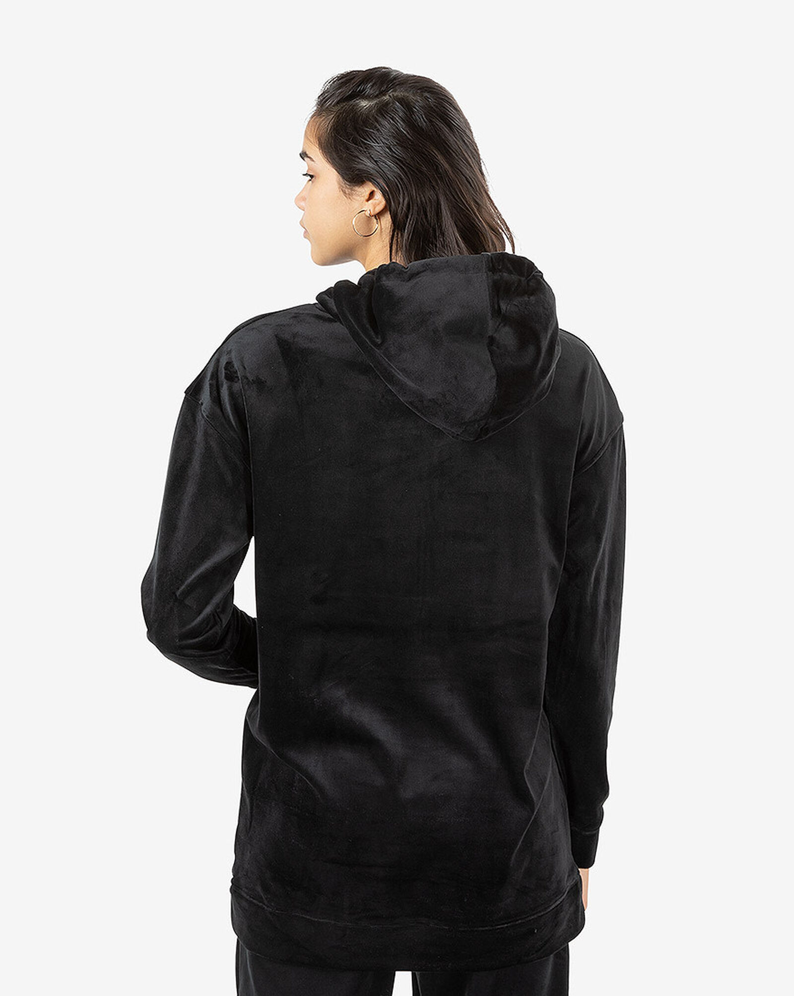 Shop Juicy Couture Big Bling Velour Hoodie J1HPV437J0002 black