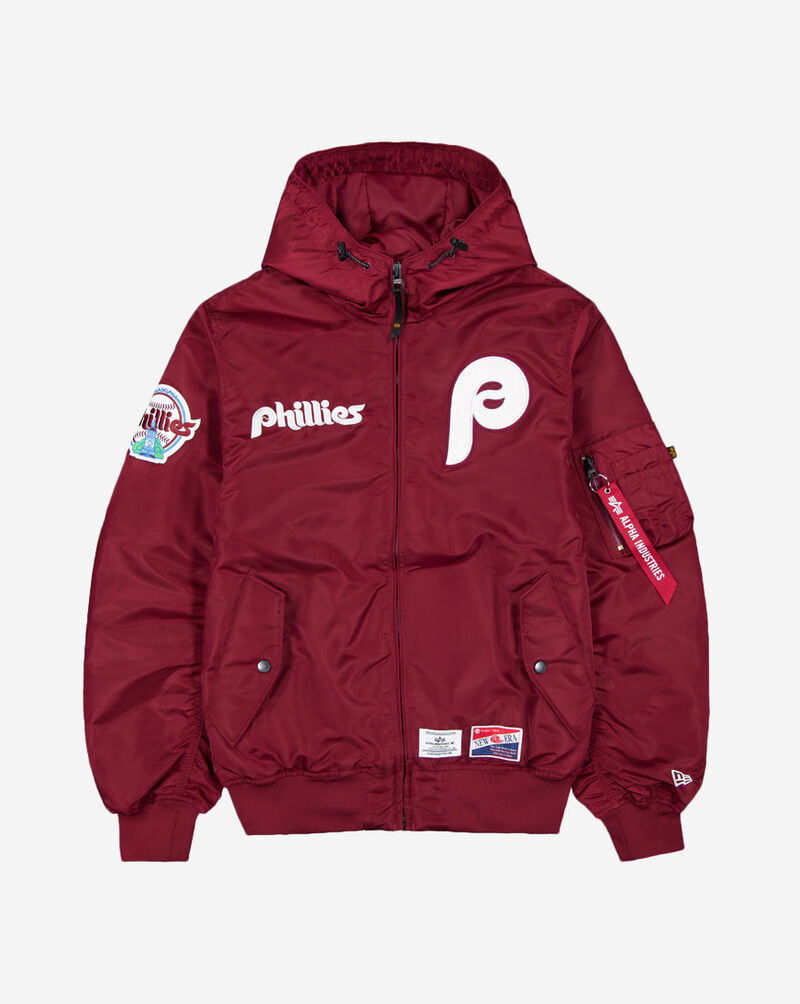 Alpha Industries Historic L-2B Philadelphia Phillies Hooded Bomber Jacket