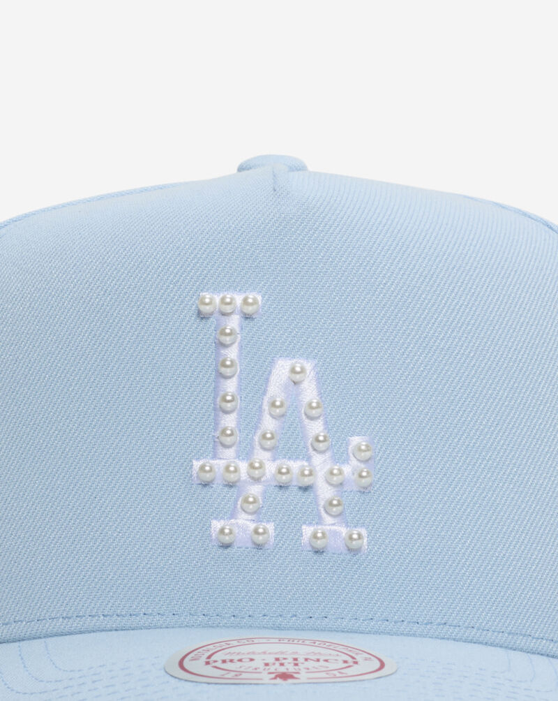 Mitchell  Ness New Los Angeles Dodgers Pro Pinch Pearls Snapback Hat HP19138-LADBLUE Blue 2