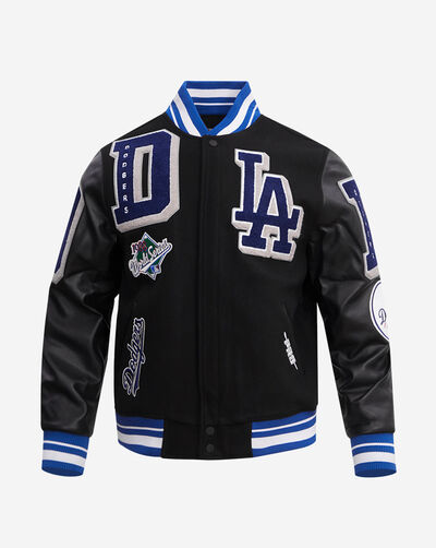 Los Angeles Dodgers Mashup Rib Wool Varsity Jacket 