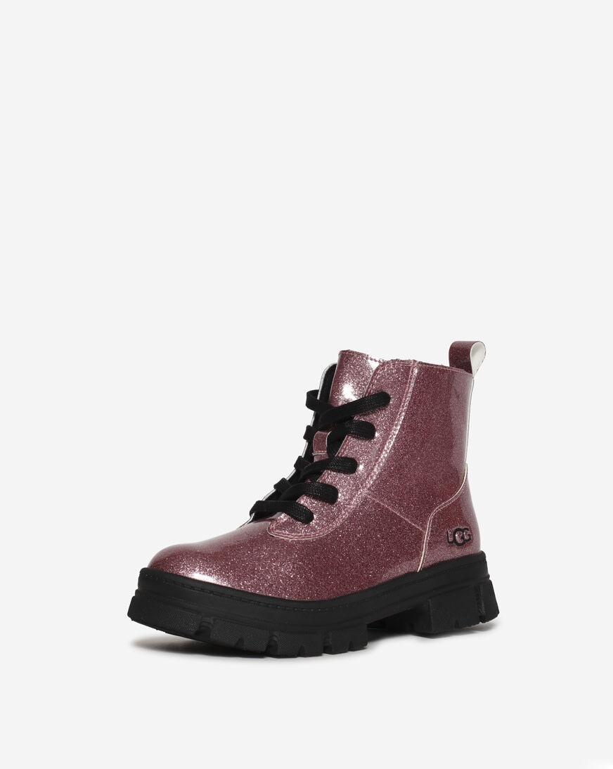 Pink ugg lace up boots top