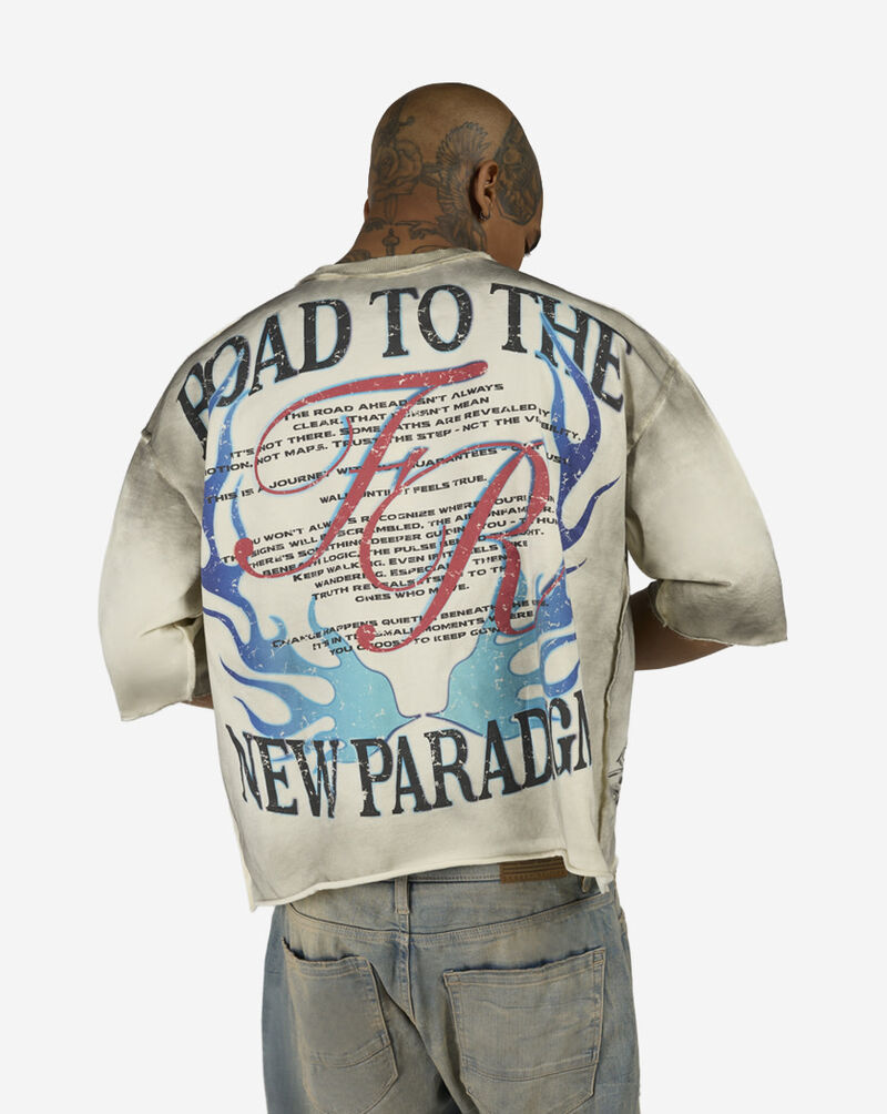 First Row Greek Mythology Mini Terry Cropped Tee FRM1049S-CRM cream 2