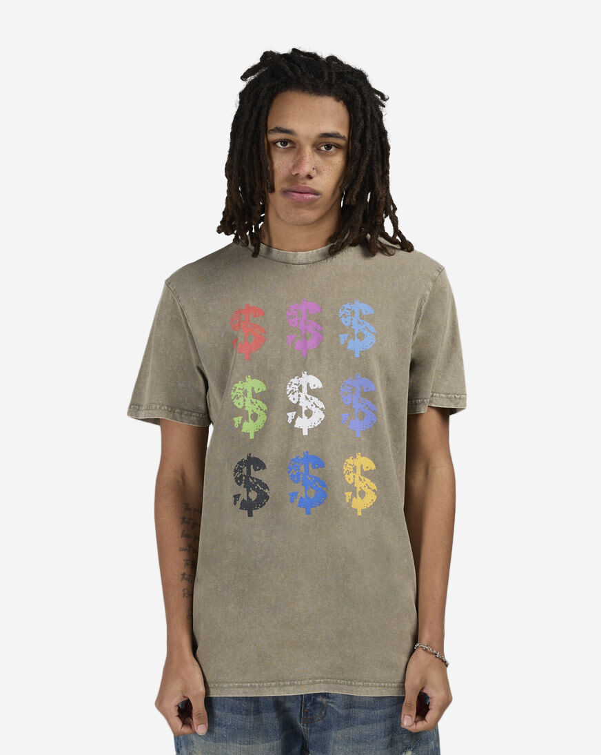 Shop Mister Tee Multicolor Dollar Sign Tee MTUS480A-US-03254 green