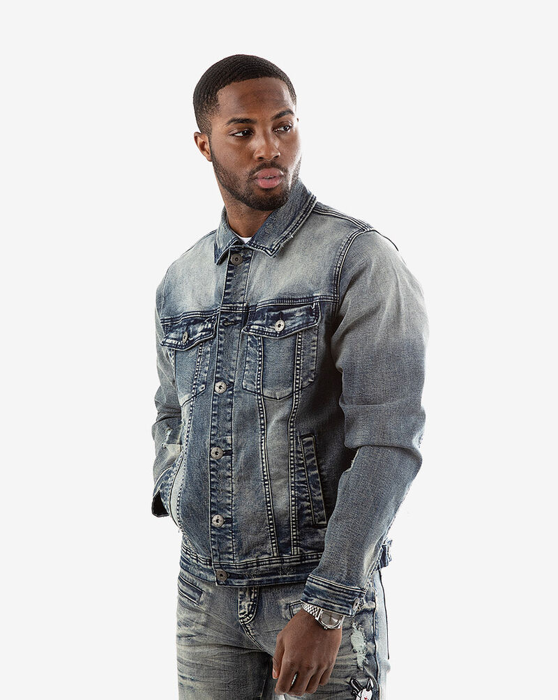 Bkys Lucky Charm Denim Jacket Mens Clothes Snipes Usa